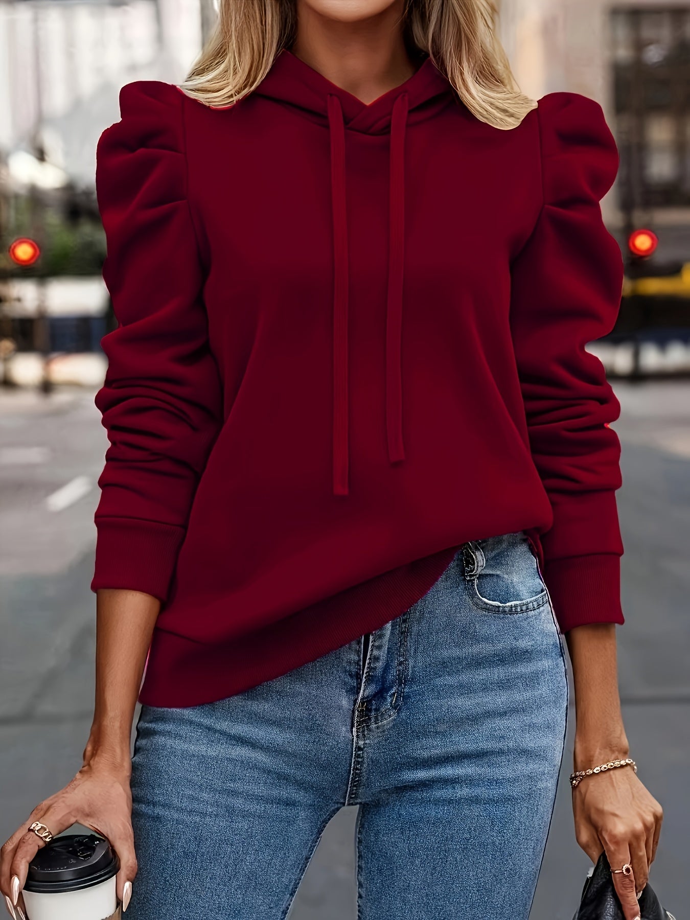 Selma™ | Light & Colourful Hoodie with Volume Sleeves