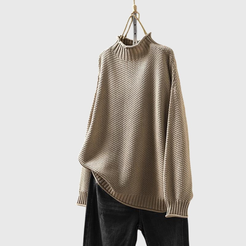 Amelia - Funnel Neck Knitted Jumper