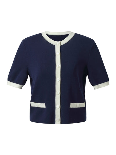 Valmere™ | Two-Tone Trim Cardigan