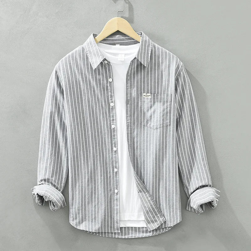 Cotton Striped Shirt Long-Sleeve