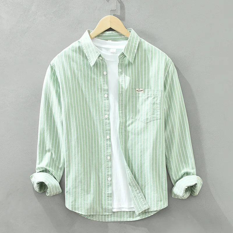 Cotton Striped Shirt Long-Sleeve