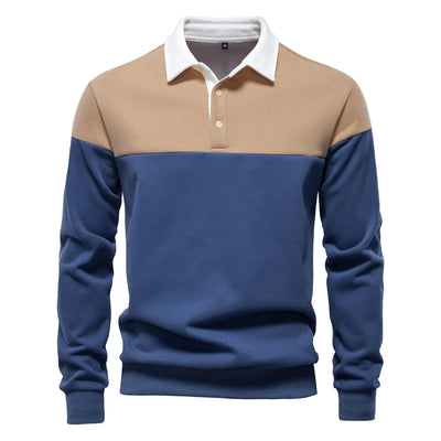 Long Sleeve Polo Sweatshirt