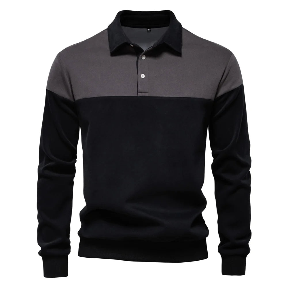 Long Sleeve Polo Sweatshirt