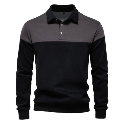 Long Sleeve Polo Sweatshirt