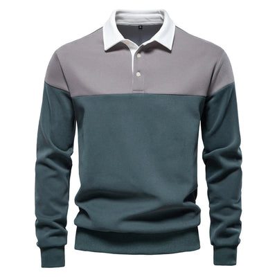 Long Sleeve Polo Sweatshirt