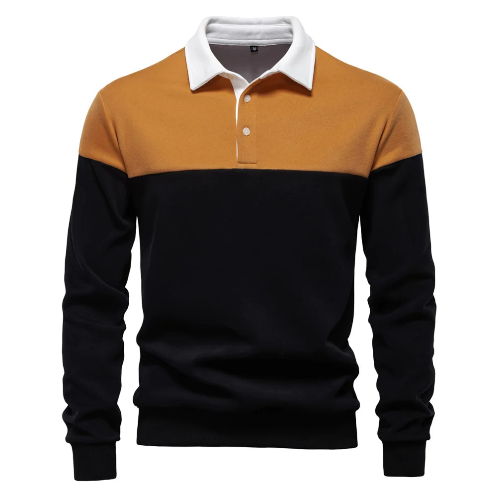 Long Sleeve Polo Sweatshirt