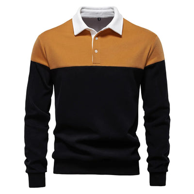 Long Sleeve Polo Sweatshirt