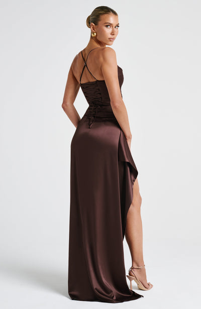Marlowe & Co | Helen Maxi Dress - Plum Brown
