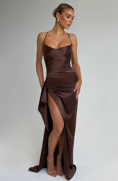 Marlowe & Co | Helen Maxi Dress - Plum Brown