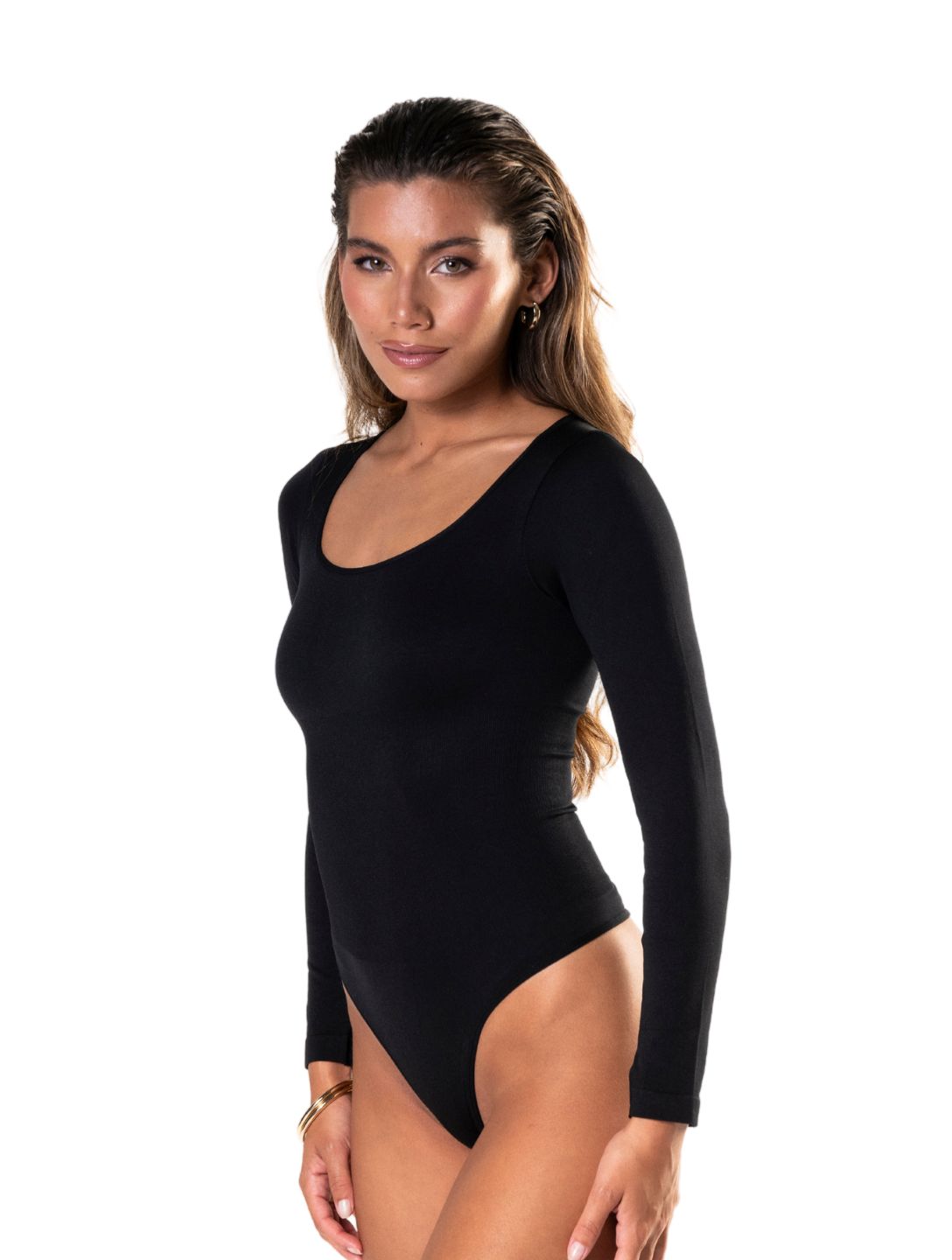 Marlowe & Co | Long Sleeve Thong Bodysuit