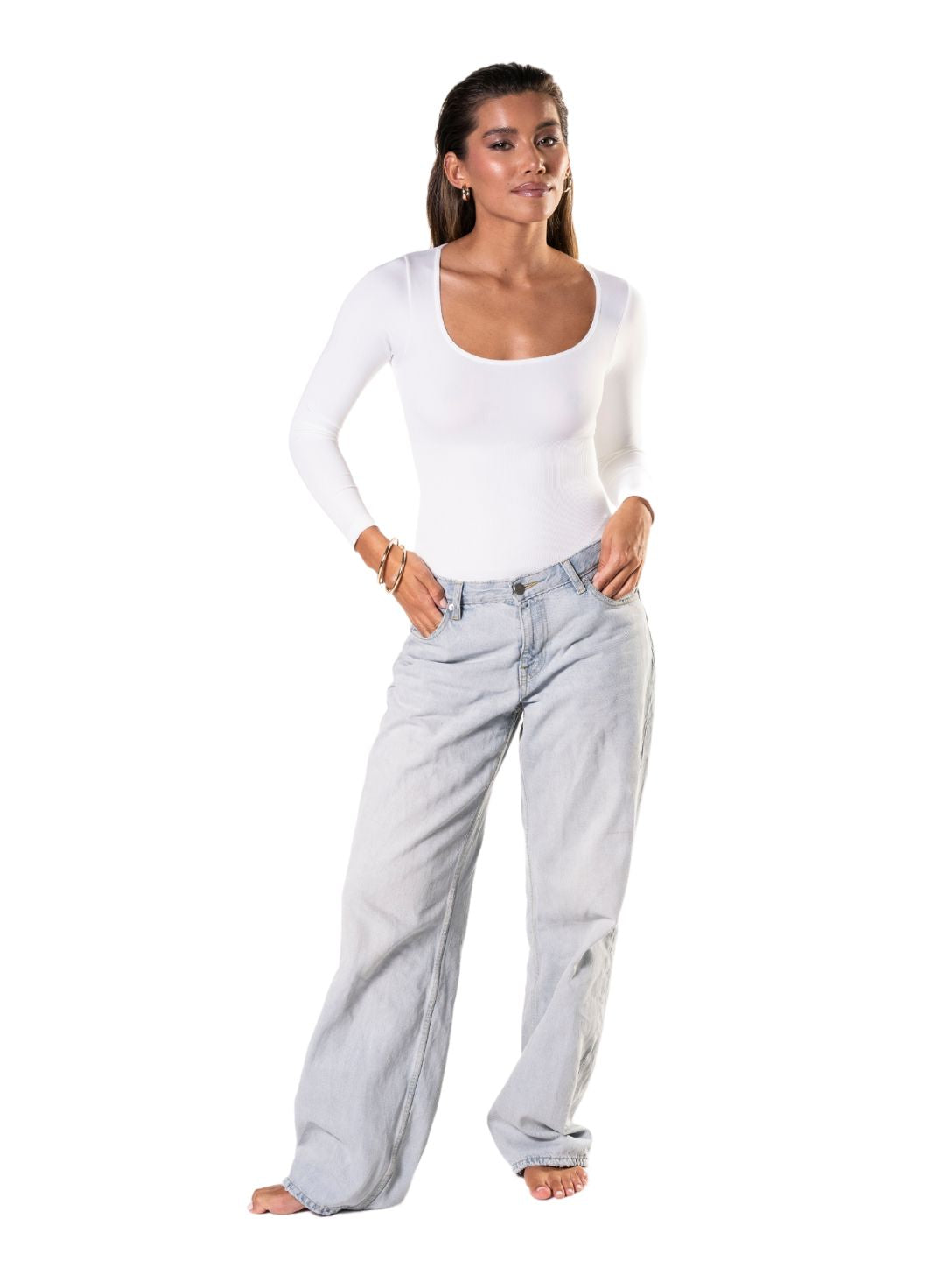 Marlowe & Co | Long Sleeve Thong Bodysuit