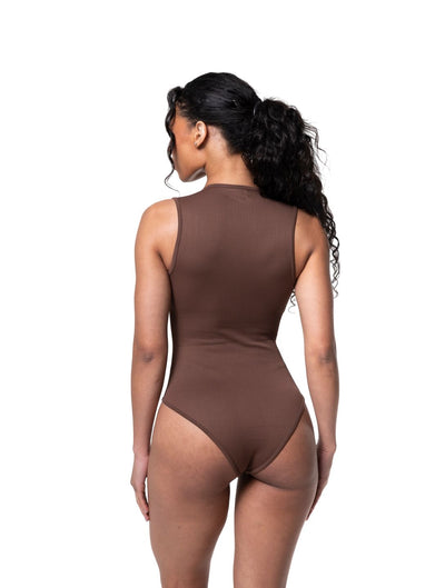 Marlowe & Co | Ribbed Square Neck Shapewear Bodysuit