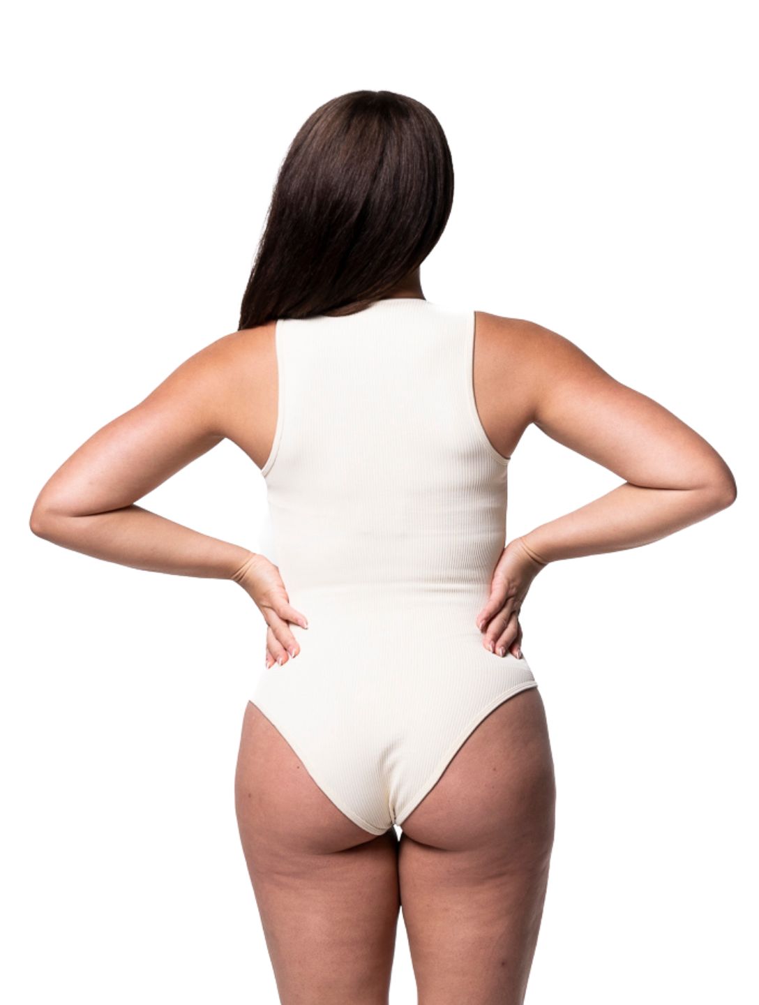 Marlowe & Co | Ribbed Square Neck Shapewear Bodysuit