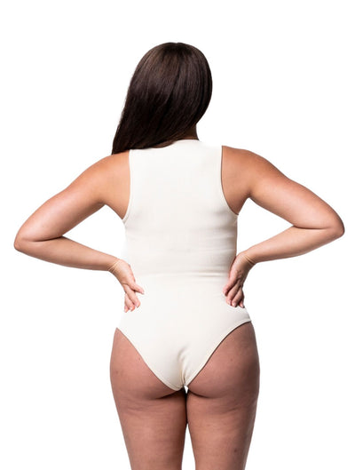 Marlowe & Co | Ribbed Square Neck Shapewear Bodysuit