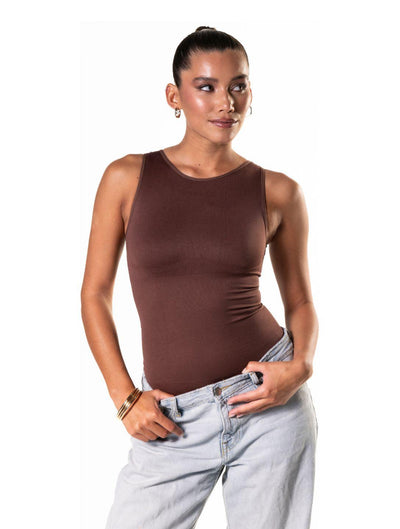 Marlowe & Co | Round Neck Thong Bodysuit