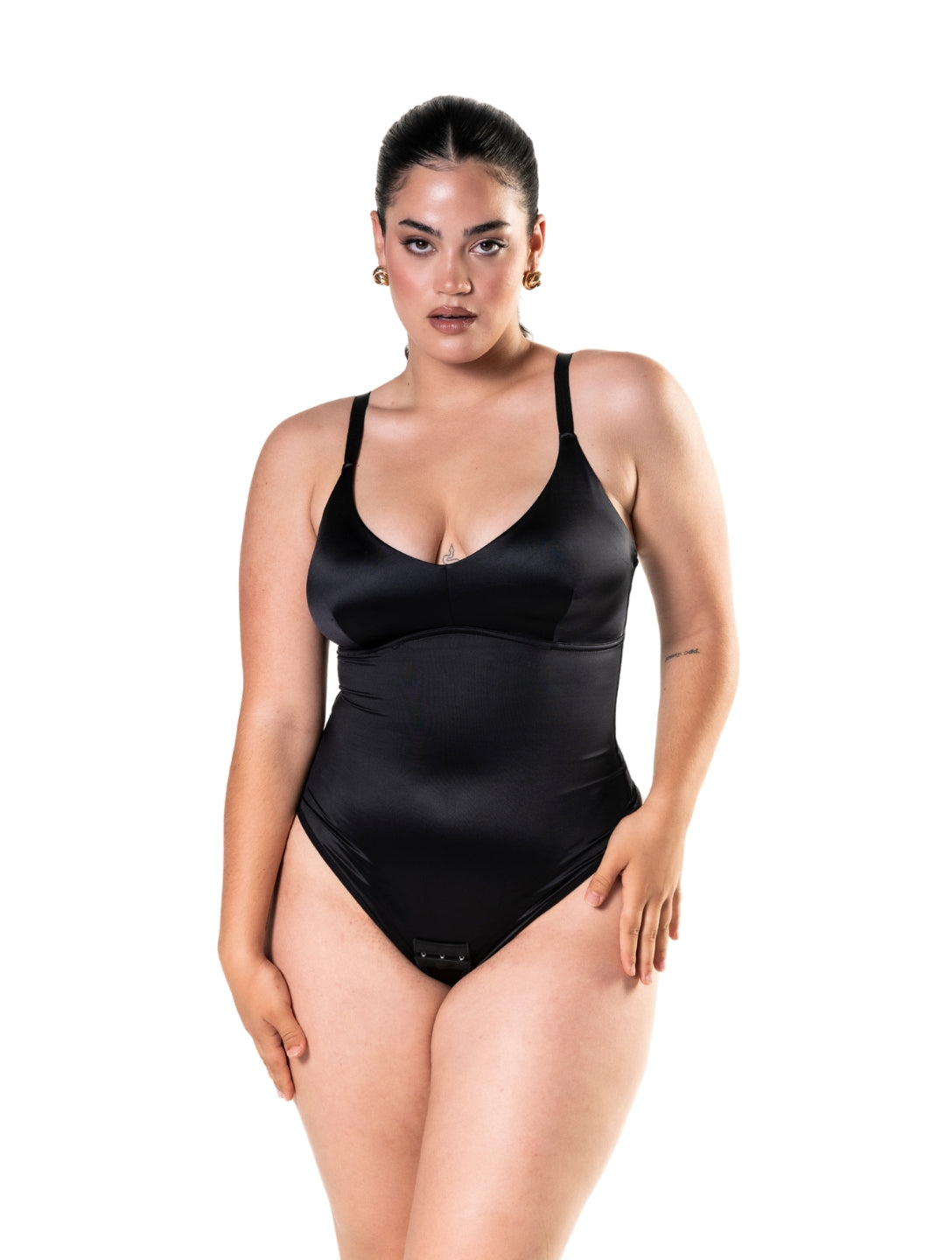Marlowe & Co | Satin Snatched Thong Bodysuit