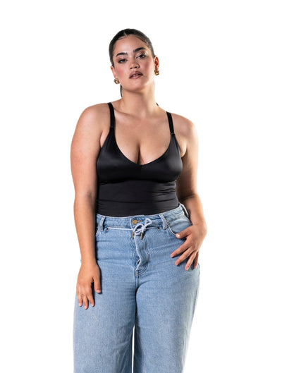 Marlowe & Co | Satin Snatched Thong Bodysuit