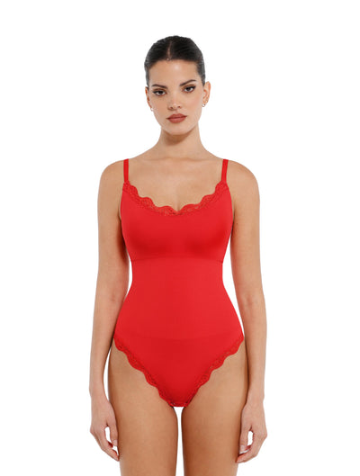 Marlowe & Co | Seamless Laced Thong Bodysuit