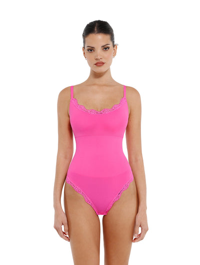 Marlowe & Co | Seamless Laced Thong Bodysuit