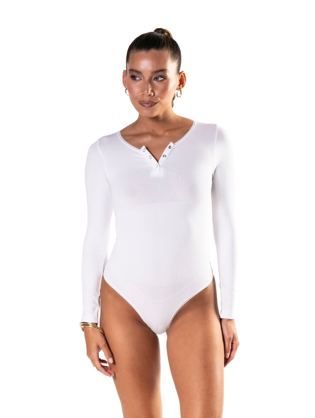 Marlowe & Co | Seamless Long Sleeve Thong Bodysuit