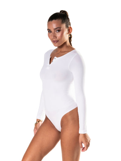 Marlowe & Co | Seamless Long Sleeve Thong Bodysuit