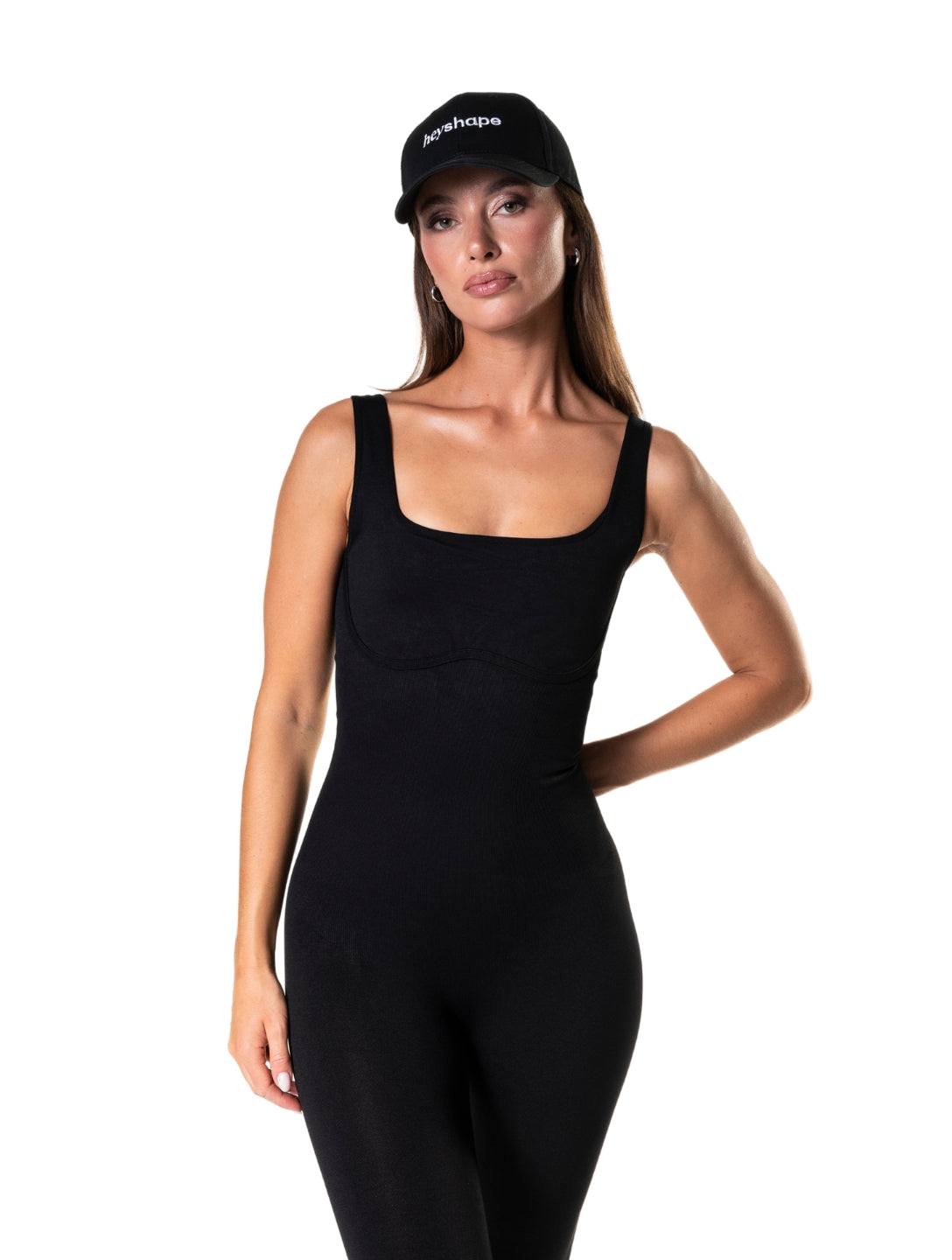 Marlowe & Co | Square Neck U-Back Flared Jumpsuit
