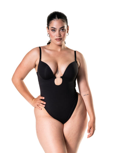 Marlowe & Co | Plunge Shapewear Thong Bodysuit