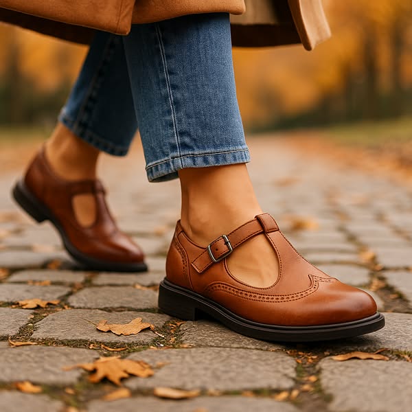 Velda™ | Mary Janes in leather