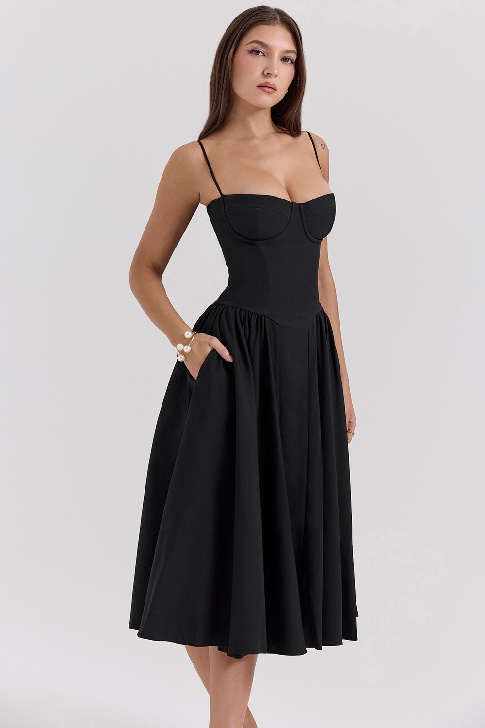 Marlowe & Co | Celine Corset Midi Dress