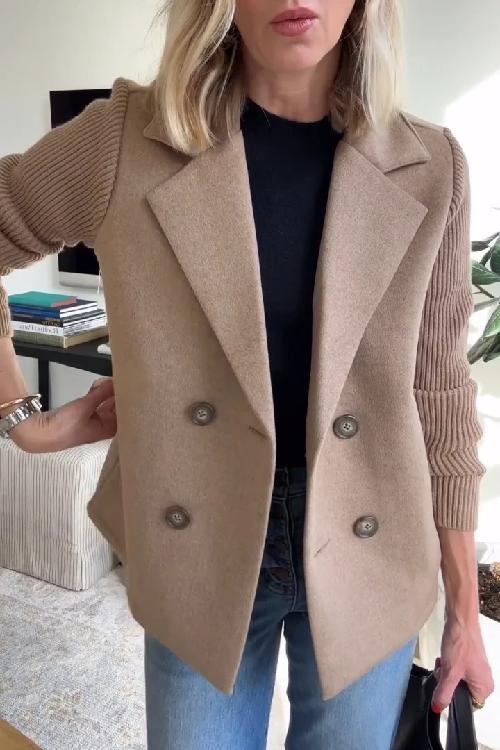 Aria - Women’s Double-Breasted Knit Blazer