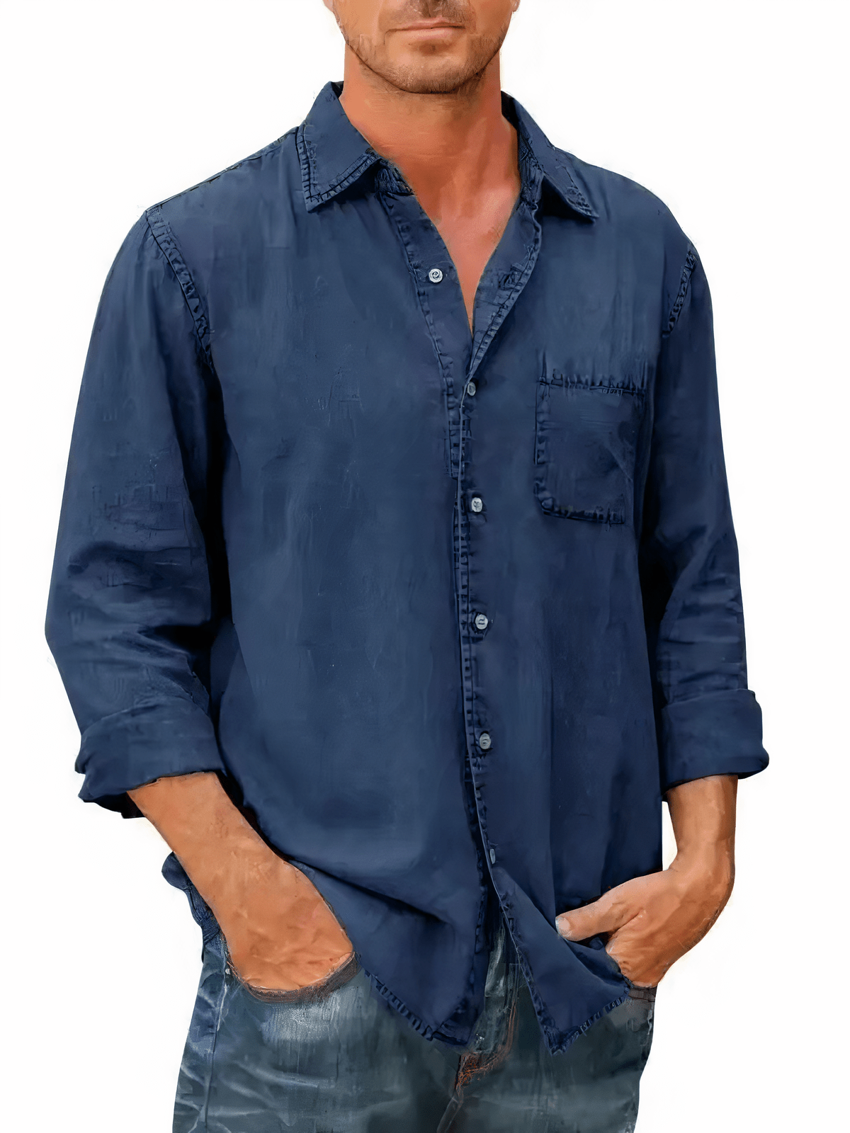 Leandro – Elegant Denim Shirt