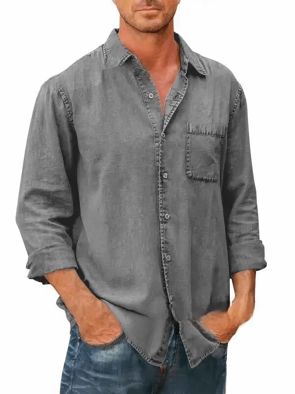 Leandro – Elegant Denim Shirt