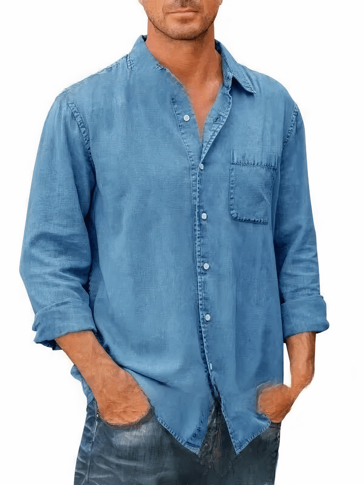 Leandro – Elegant Denim Shirt