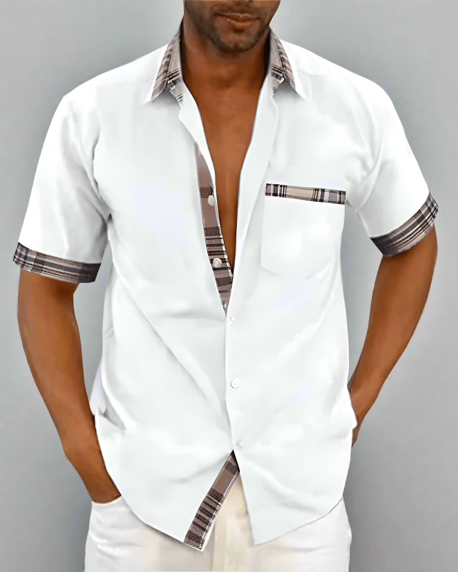 Lukas - Classic Men's Shirt Made from Breathable Fabric