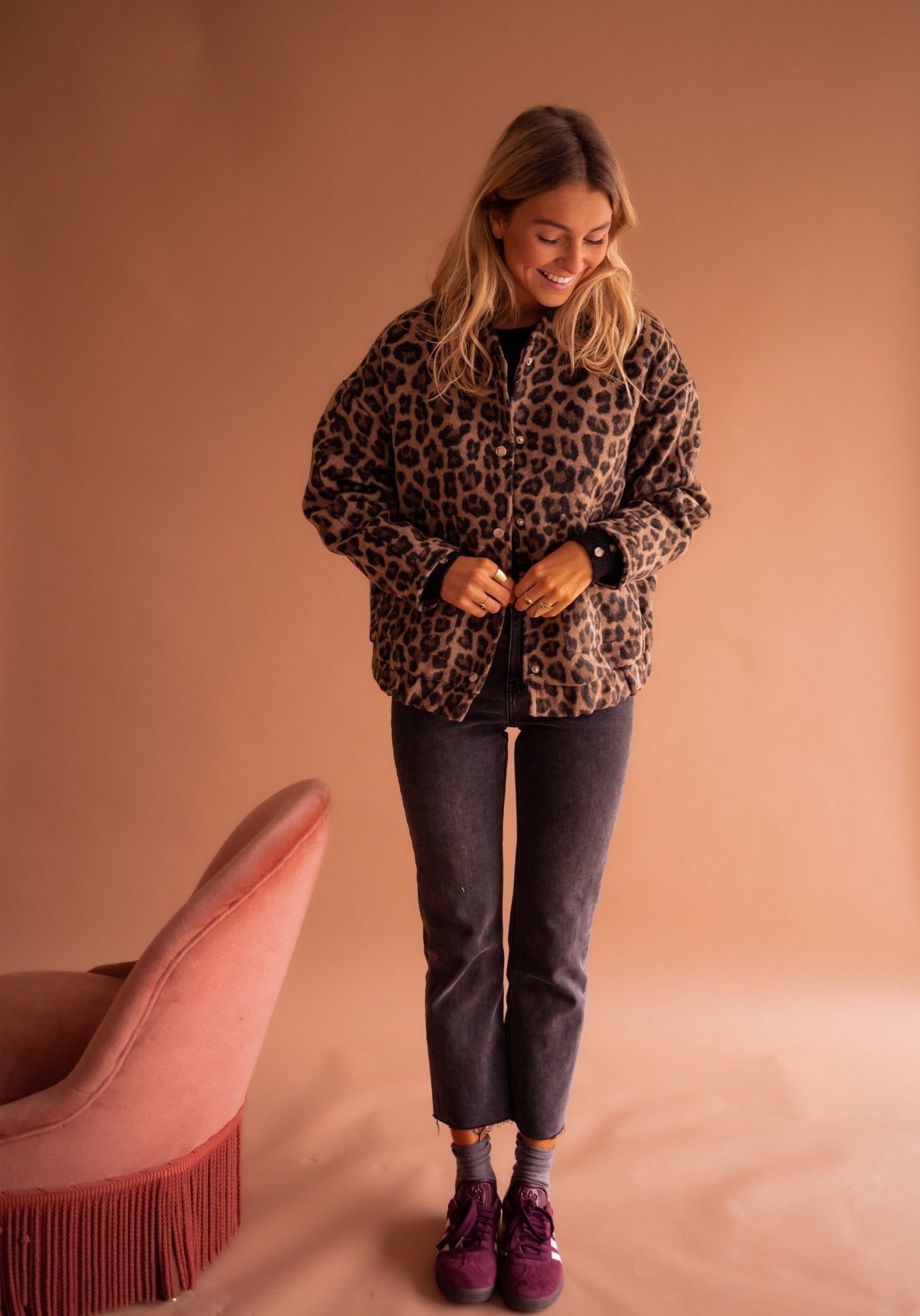 Dascha - Trendy Leopard Print Jacket