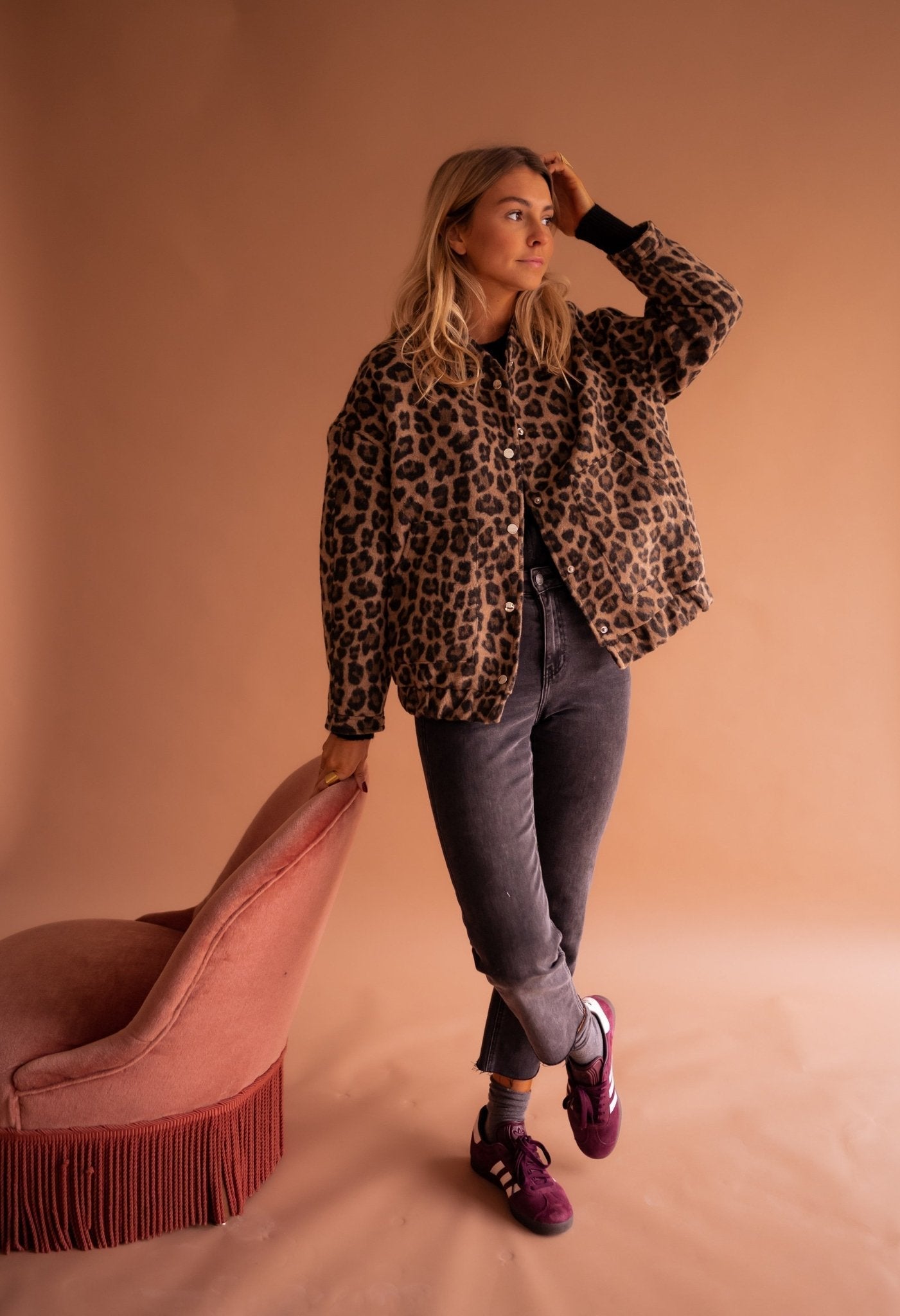 Dascha - Trendy Leopard Print Jacket