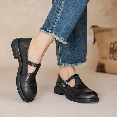 Velda™ | Mary Janes in leather