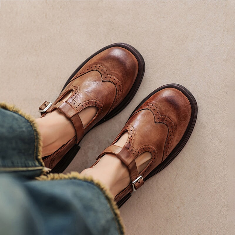 Velda™ | Mary Janes in leather