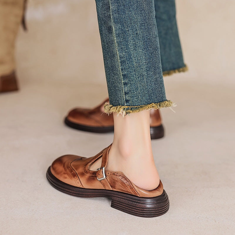 Velda™ | Mary Janes in leather