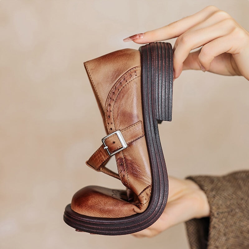 Velda™ | Mary Janes in leather