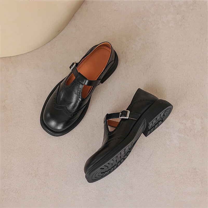 Velda™ | Mary Janes in leather