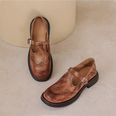 Velda™ | Mary Janes in leather