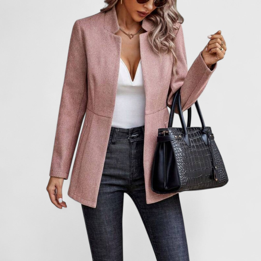 Amber - Plain Long-Sleeved Blazer