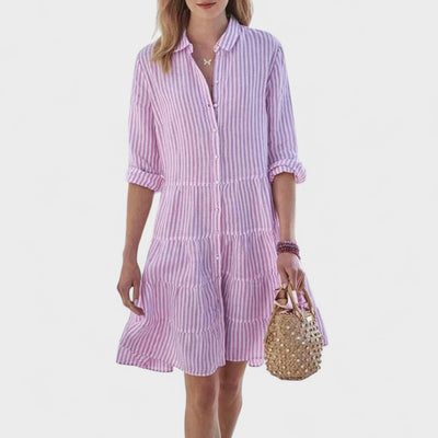 Marlowe & Co | Zerrin - Striped Day Dress