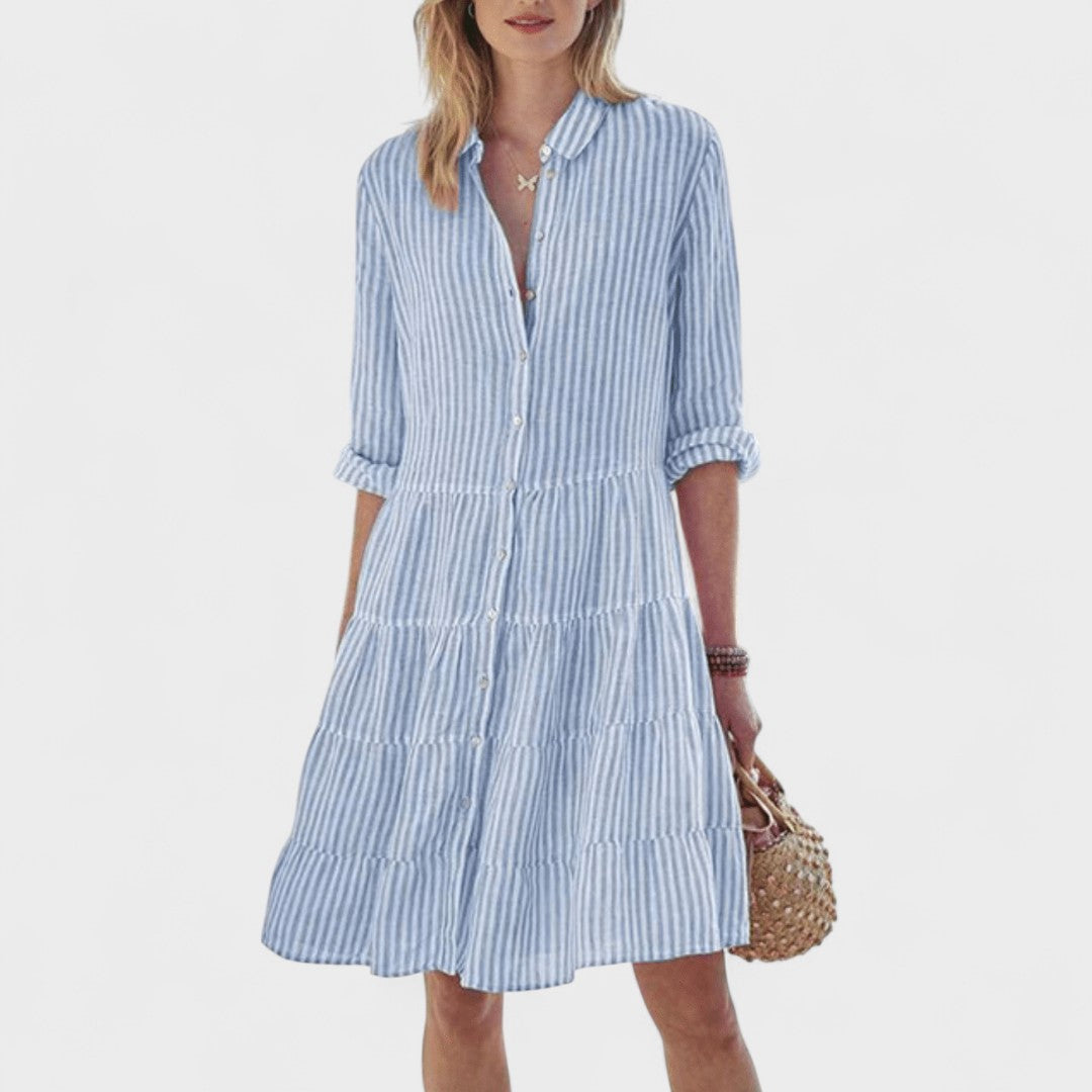 Marlowe & Co | Zerrin - Striped Day Dress