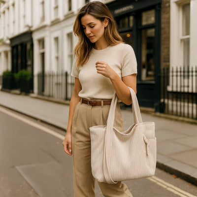 Marlowe & Co | Tess™ Ribbed Tote Bag
