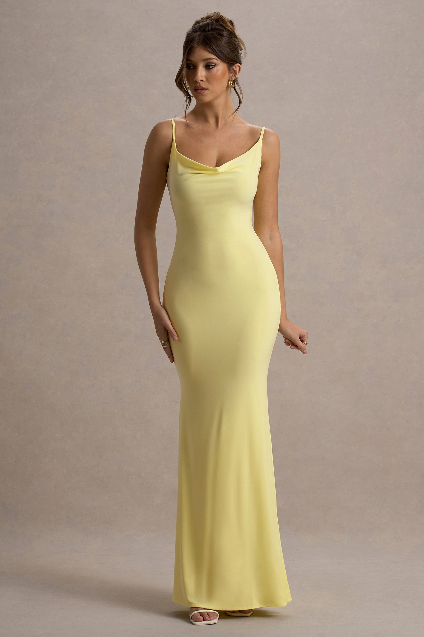 Marlowe & Co | Neck Backless Maxi Dress With Lace Insert