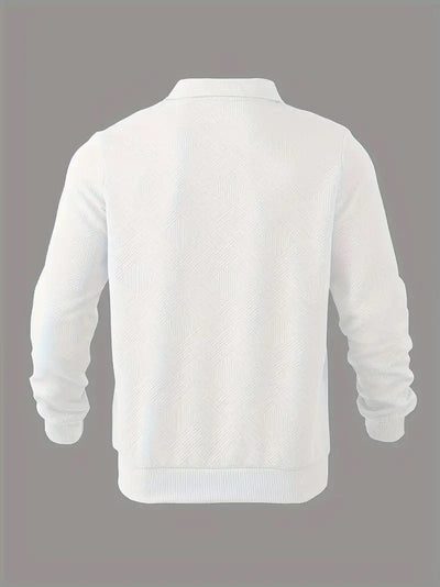 Oscar – Vintage Zip-Up Sweater with Geometric Design
